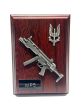 SAS Plaque MP5 Rifle and Cap Badge in Pewter (6" x 4")