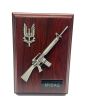 SAS Plaque M16A2 Rifle and Cap Badge in Pewter (6" x 4")