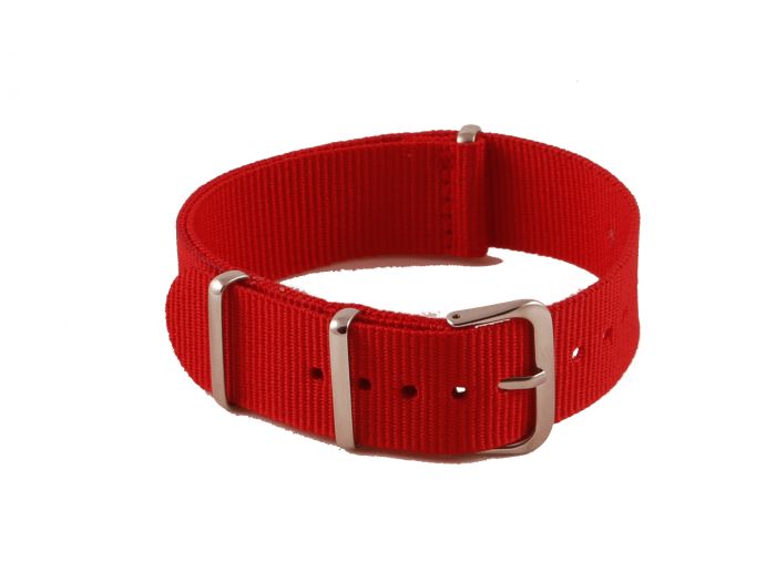 Red NATO G10 Nylon Military Watch Strap