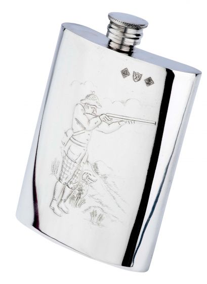 Bisley 6oz Shooter Pewter Flask