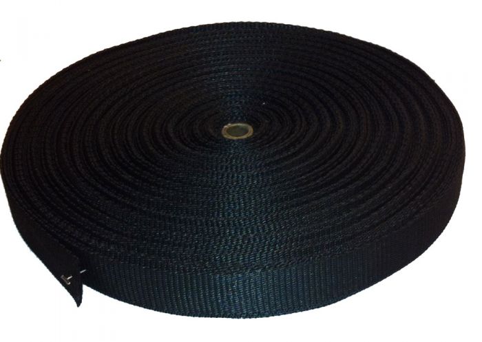 1metre x 25mm Black Webbing - Military Specification