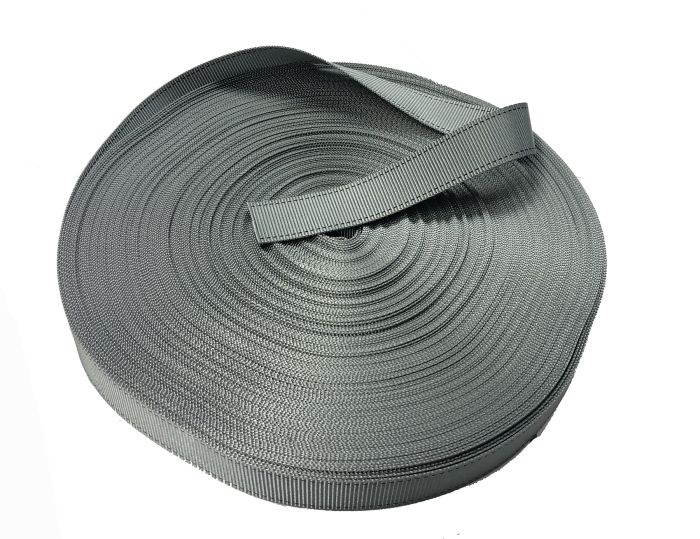 43.75mm / 1.75" Grey Webbing - 2300kg / 5000lbs Breaking Strain roll