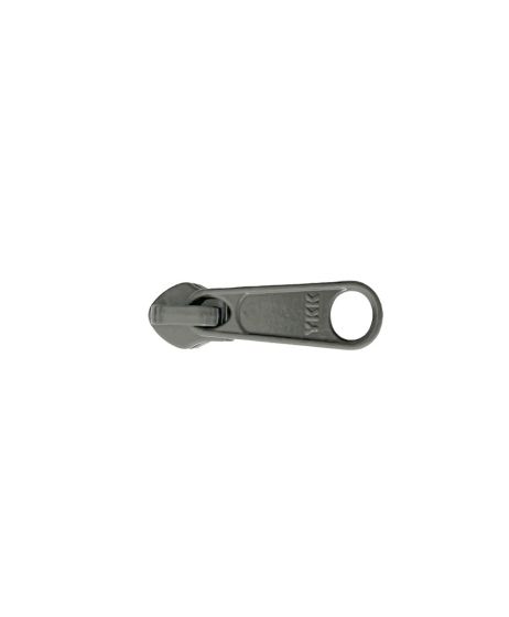 YKK-No5-Chain-Coil-Wolf Grey-Reverse-Slider-with-Long-Pull