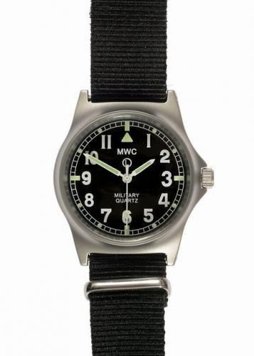 MWC G10 LM Stainless Steel Military Watch Non Date (Black NATO Strap)