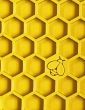 SodaPup Lick Mat - Enrichment EMAT with Honeycomb Design - Small - Yellow