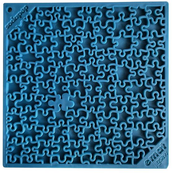 SodaPup Lick Mat - Enrichment EMAT with Jigsaw Design - Blue