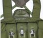 UKOM Olive Green Lightweight Chest Webbing front pocket open