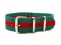 18mm Green and Red NATO Watch Strap