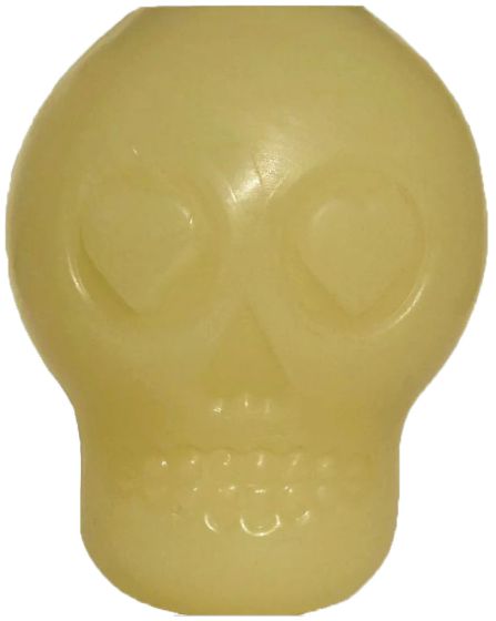 MKB Glow in the Dark Sugar Skull Dog Toy - Treat Dispenser & Chew Toy - Medium