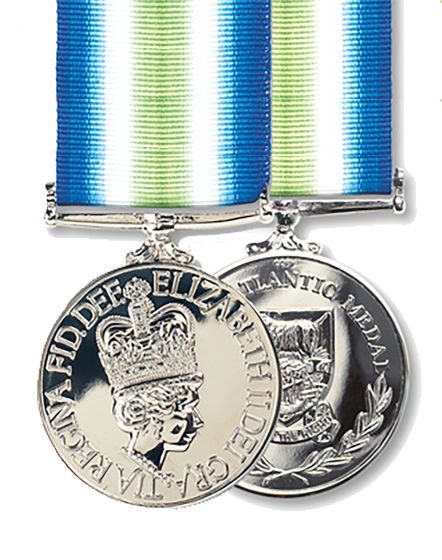 Official Miniature Falklands South Atlantic Medal + Ribbon