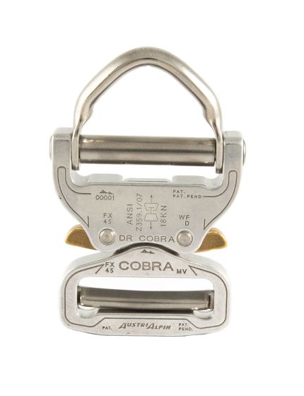 AustriAlpin Ansi D Ring Cobra 45mm Buckle (Chrome) FX45AVD front