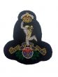 Royal Signals Officers Wire Embroided Cap / Beret Badge - Kings Crown