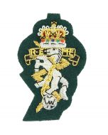 REME Commando Green Wire Embroided Officers Cap / Beret Badge (Green)