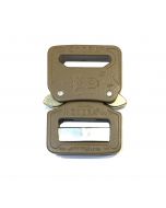 AustriAlpin 25mm / 1" Coyote Brown Cobra Buckle - Male Adjustable Female Fixed FC25CVF