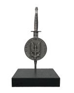 SAS 21 Special Air Service Regiment Pewter Coin Dagger Presentation On Slate Base