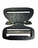 AustriAlpin 50mm / 2" Matt Black Cobra Buckle + Black XL Clips FC50MVF-XB