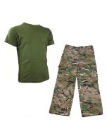 Kids Pack 1 HMTC Trousers & Olive T-shirt 