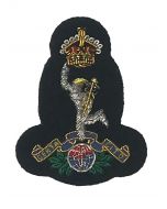 Royal Signals Officers Wire Embroided Cap / Beret Badge - Kings Crown