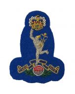 Royal Signals Berkshire Yeomanry Officers Wire Embroided Cap / Beret Badge 