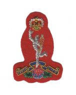 Royal Signals Officers Wire Embroided Red Cap / Beret Badge (Essex Yeomanry) 