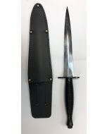 Genuine Fairbairn Sykes Commando Knife - Bright Carbon Steel Blade + Belt Sheath