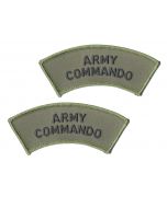 ARMY COMMANDO shoulder titles (pair)