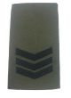 Royal Marines Commando Rank Slide - (Black on Olive Green) All Ranks