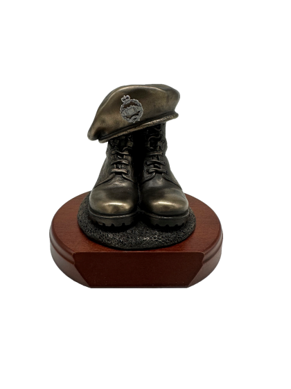 Royal Tank Regiment Boots and Beret Statue