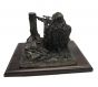 Bronze Sniper Statue - Sitting - Back