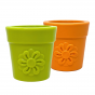 Sodapup-Flowerpot-green-and-terracotta-orange-in-view