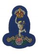 Royal Signals Berkshire Yeomanry Officers Wire Embroided Cap / Beret Badge - Kings Crown