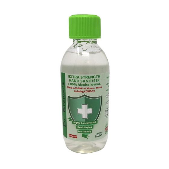 250ml Extra Strength Hand Sanitiser (80% Alcohol) Kills COVID-19