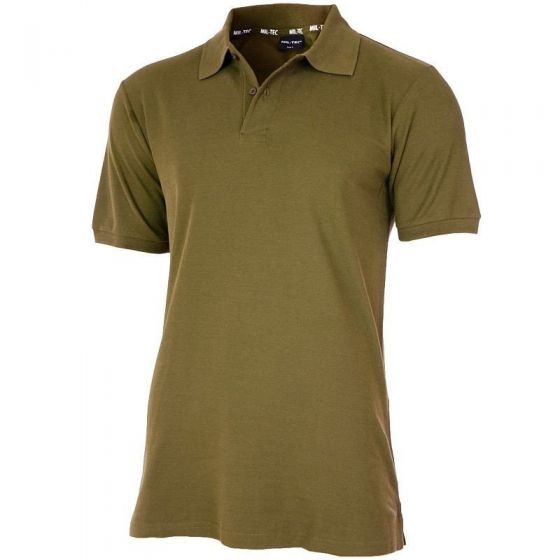 Mil-tec-Mens-Coyote-Brown-Polo-T-Shirt