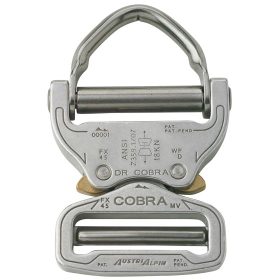 AustriAlpin 45mm / 1.75" Chrome Ansi Cobra Buckle and D Ring - FX45AVD