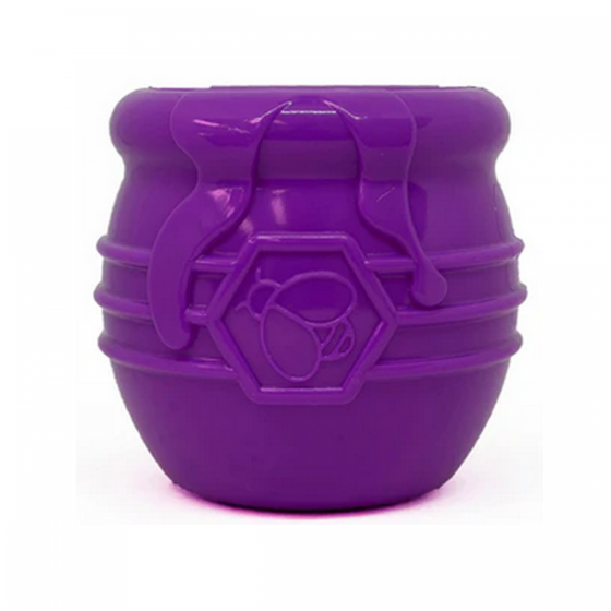 Large Honey Pot Durable Rubber Treat Dispenser & Enrichment Toy - Purple