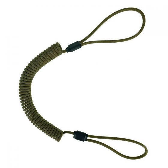 Olive Green Spiral lanyard with Paracord Loops (Tactical / Industrial)