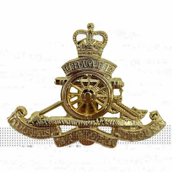 Royal Artillery Brass Cap Beret Badge (4.5x3.5cm)