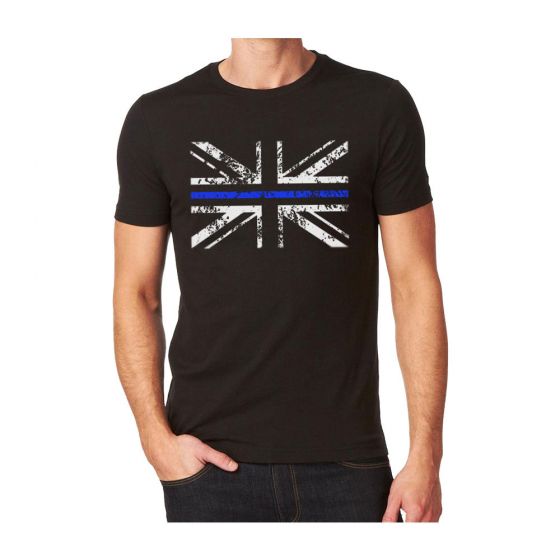 Thin Blue Line - Police - Union Jack T - Shirt