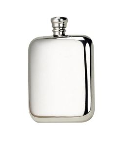 Bisley 6oz Kidney Pewter Flask in Presentation Box