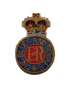 Officers Blues and Royals Wire Embroided Beret Badge