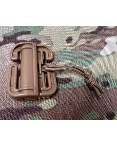 Duraflex Quick Attach Split Bar Quick Release Buckle / Tubes V2 - Single Slot (Coyote Brown IR)