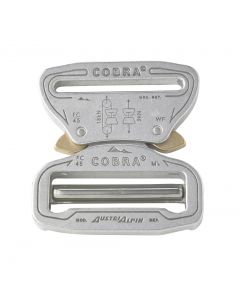 AustriAlpin 45mm 1.75" Chrome Cobra Buckle - Male Adjustable Female Fixed FC45AVF