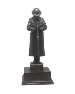 The Lone WW1 TOMMY Bronze Statue With Pewter Rifle