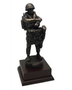 Paratrooper Statue Bronze - Drop Order