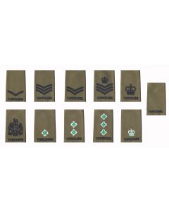 Yorkshire Regiment Olive Green Rank Slide / Eppualette (All Ranks)