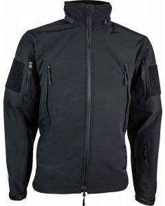 Triple Layered Highlander Tactical Soft Shell Jacket - Black