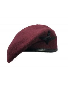 Reproduction Para Maroon Beret + Parachute Regiment Metal Cap Badge 