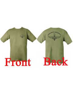 Parachute Regiment T-Shirt - Olive Green (Double Print)