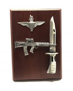 Parachute Regiment Plaque - Cap Badge - Rifle - Bayonet