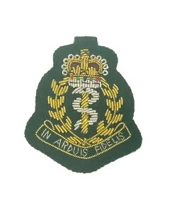 RAMC Commando Green Officers Wire Embroided Cap / Beret Badge